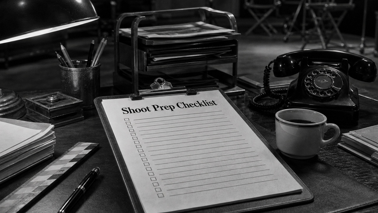 image of a clipboard on a vintage desk.