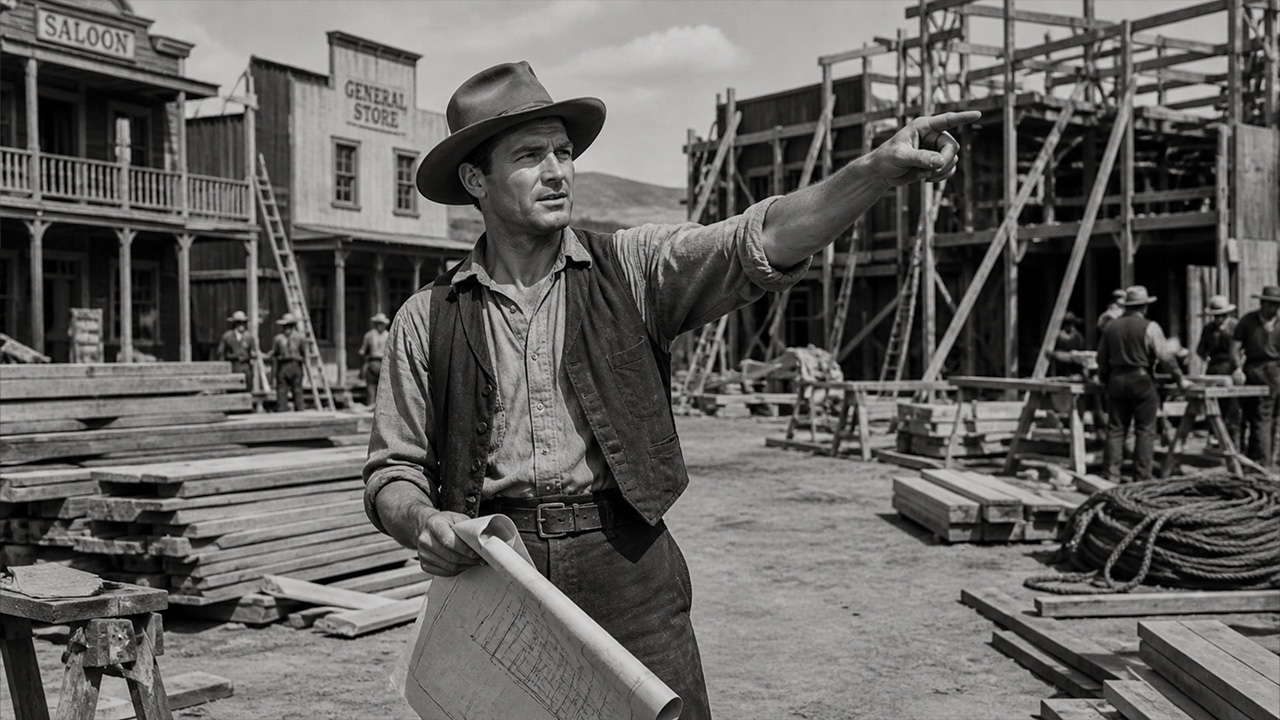 Cowboy pointing